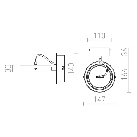 Kinkiet nowoczesny CASSIE R10591 – Rendl