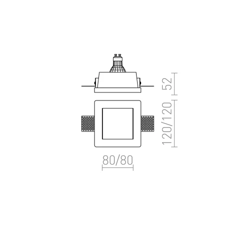 Oprawa do wbudowania DAN 80 R12356 - Rendl