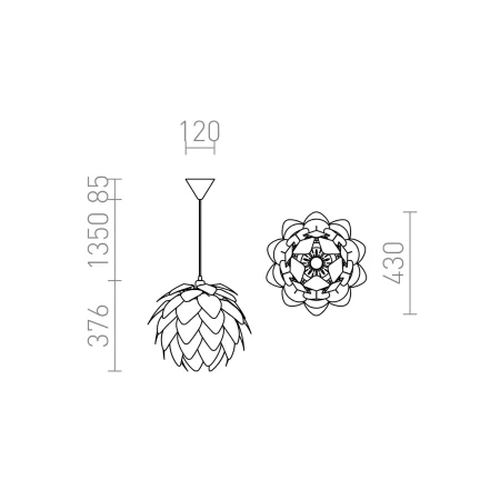 Lampa stylowa wisząca ENCOMBRE R12382 - Rendl