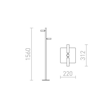 Lampa podłogowa FADO R12475 - Rendl