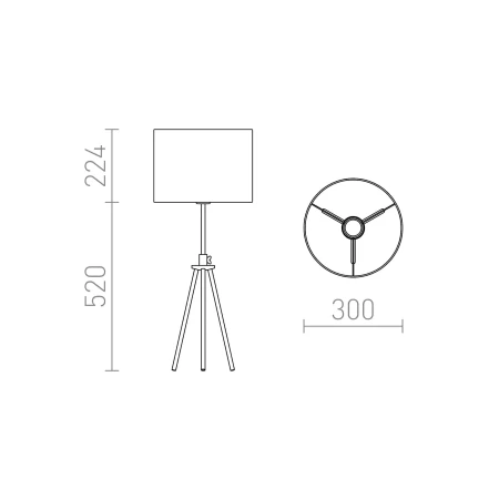 Lampa stołowa GARDETTE R12488 - Rendl