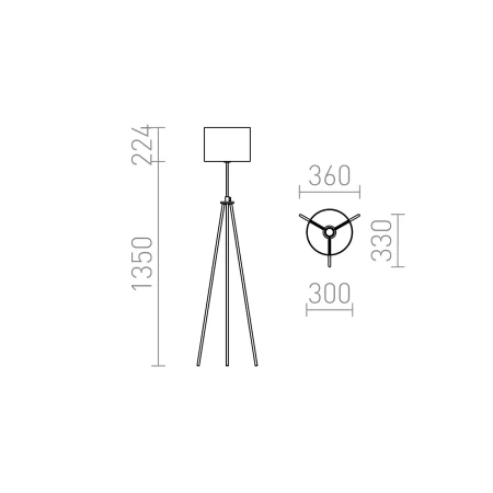 Lampa podłogowa GARDETTE R12489 - Rendl