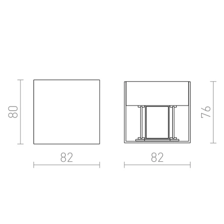 Kinkiet nowoczesny CARRE R12556 - Rendl