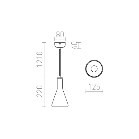 Lampa wisząca nowoczesna PULIRE CON R12663 - Rendl
