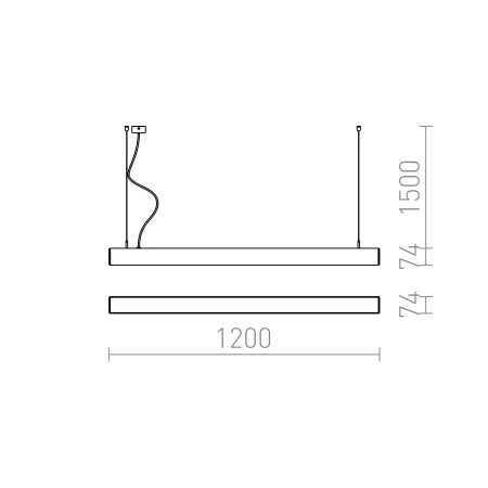 Lampa wisząca biurowa PESANTE 75 R12721 - Rendl