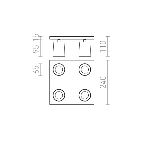 Oprawa sufitowa KENNY IV R12921 - Rendl