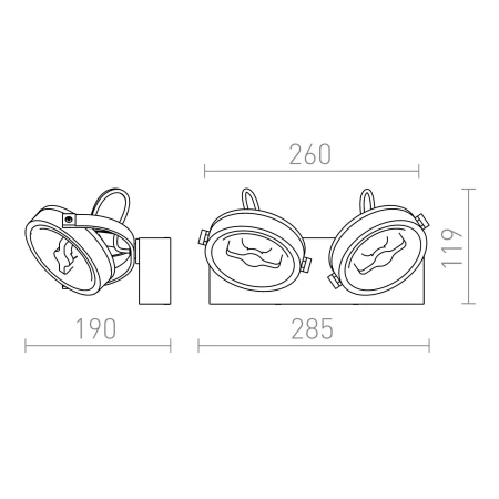 Kinkiet nowoczesny KELLY II R13107 - Rendl