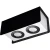 Oprawa sufitowa STEREO 2 Czarny SL.0410 - Sollux