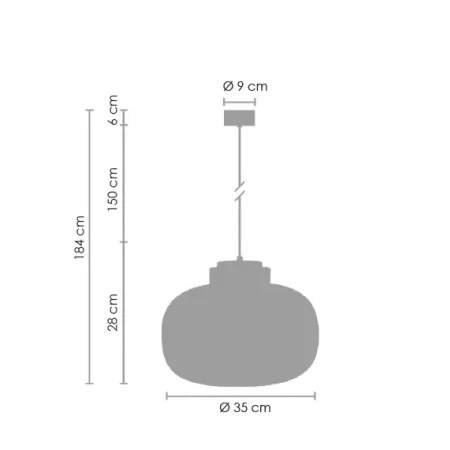 Lampa skandynawska wisząca BOOM LED 9969P/B milky - Step Into Design