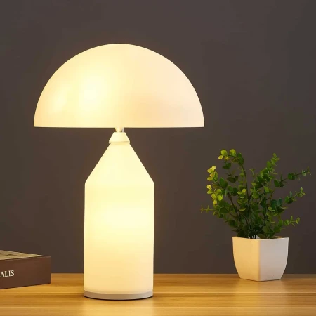 Lampa stołowa designerska BELFUGO 35 cm biała MT1234-250 - Step Into Design