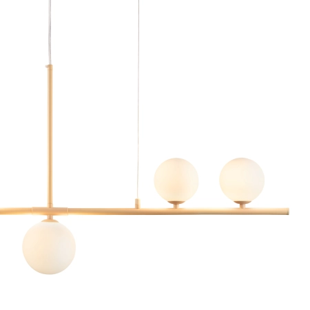 Lampa wisząca MODERNO 80 cm - kremowa z białymi kloszami DN1506 beige - Step Into Design