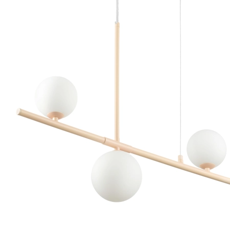 Lampa wisząca MODERNO 80 cm - kremowa z białymi kloszami DN1506 beige - Step Into Design
