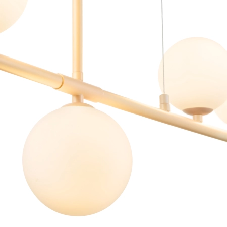 Lampa wisząca MODERNO 80 cm - kremowa z białymi kloszami DN1506 beige - Step Into Design