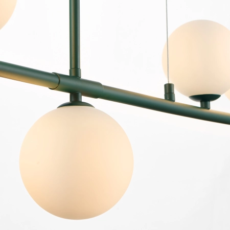 Lampa wisząca MODERNO 80 cm - szmaragdowa z białymi kloszami DN1506 green - Step Into Design