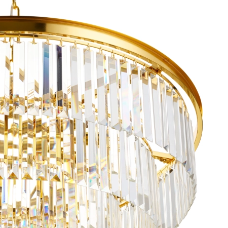 Lampa wisząca SPLENDORE 80 cm - żyrandol złoto-kryształowy DN915-80P - Step Into Design