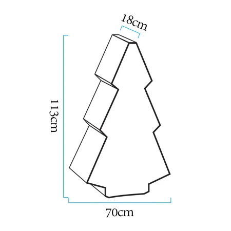 Lampa ogrodowa choinka X-MASS TREE L LED RGBW 16 kolorów 113 cm ES-CR022 - Step Into Desgin