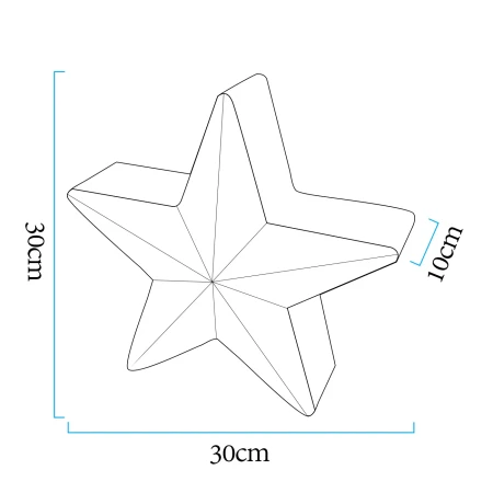 Lampa ogrodowa dekoracyjna gwiazda STAR LED RGBW 16 kolorów 30 cm ES-CR041 - Step Into Desgin