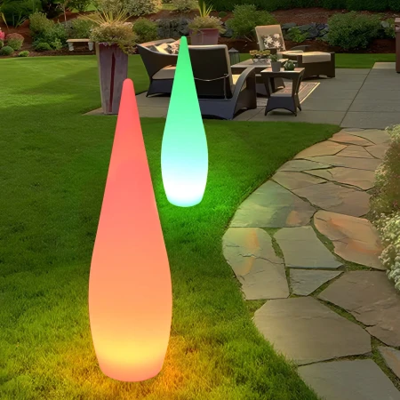Lampa ogrodowa stojąca duszek GHOST LED RGBW 16 kolorów 80 cm ES-DC001 - Step Into Desgin