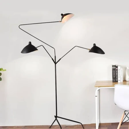 Lampa stojąca CRANE-3F czarna F8703 - Step Into Design