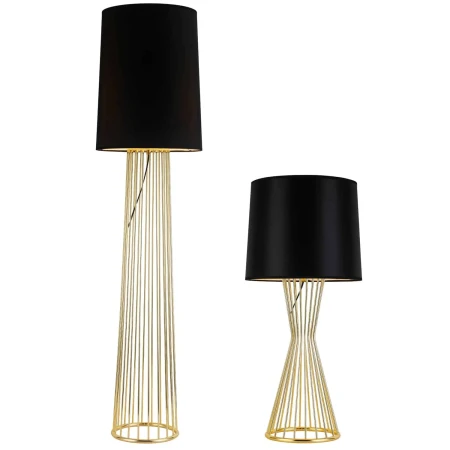 Lampa podłogowa FILO-2 Czarno-złota MF1236 - Step Into Design