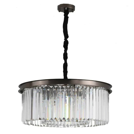 Lampa kryształowa wisząca SPARKLE ROUND szczotkowany antracyt MP0097 - Step Into Design