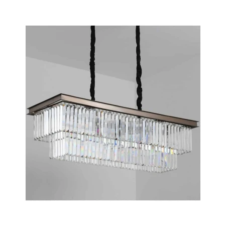 Lampa kryształowa wisząca SPARKLE DOUBLE szczotkowany antracyt MP0097B - Step Into Design