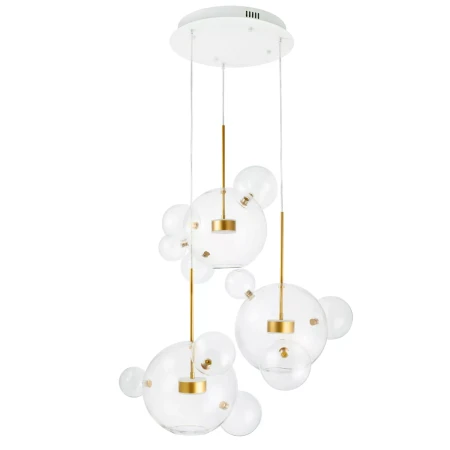 Lampa nad stół designerska wisząca BUBBLES -14 ROUND LED złota 3000K ST-0801-14-R - Step Into Design
