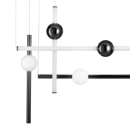 Lampa wisząca O-LINE L-4 LED mosiądz 110 cm ST-1691L-4 BLACK - Step Into Design