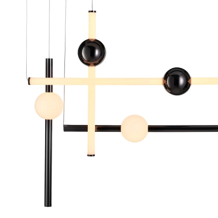 Lampa wisząca O-LINE L-4 LED mosiądz 110 cm ST-1691L-4 BLACK - Step Into Design