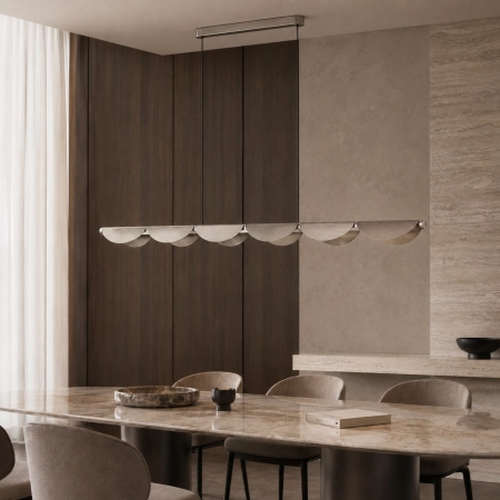 Lampa wisząca NAMI LINE 143 cm - LED, szary szczotkowany ST-3602-6-LONG - Step Into Design