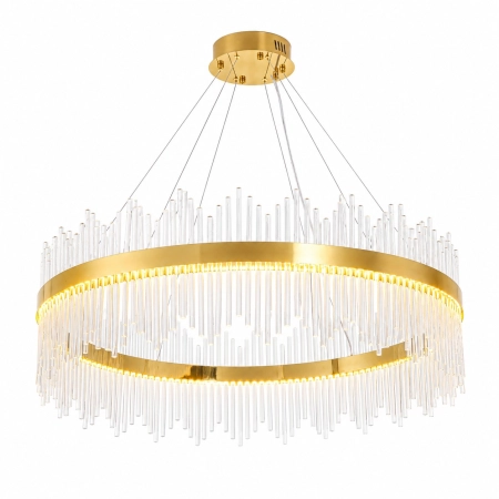Lampa wisząca HESTIA 100 cm – żyrandol LED, złoty połysk ST-4999-100 mirror gold - Step Into Design