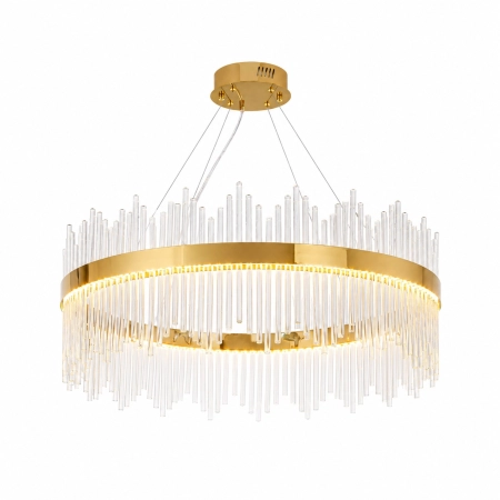 Lampa wisząca HESTIA 80 cm – żyrandol LED, złoty połysk ST-4999-80 mirror gold - Step Into Design