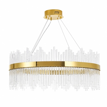 Lampa wisząca HESTIA 80 cm – żyrandol LED, złoty połysk ST-4999-80 mirror gold - Step Into Design