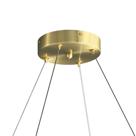 Lampa wisząca PIUMA mosiądz biała 80 cm ST-6289-8 - Step Into Desgin