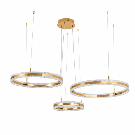 Lampa wisząca ARKADIA LED Trio 40/60/80 cm – złoty połysk ST-6376-40+60+80 mirror gold - Step Into Design