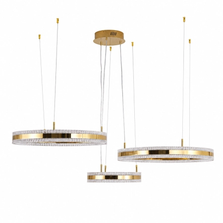 Lampa wisząca ARKADIA LED Trio 40/60/80 cm – złoty połysk ST-6376-40+60+80 mirror gold - Step Into Design