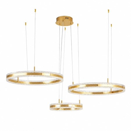 Lampa wisząca ARKADIA LED Trio 40/60/80 cm – złoty połysk ST-6376-40+60+80 mirror gold - Step Into Design