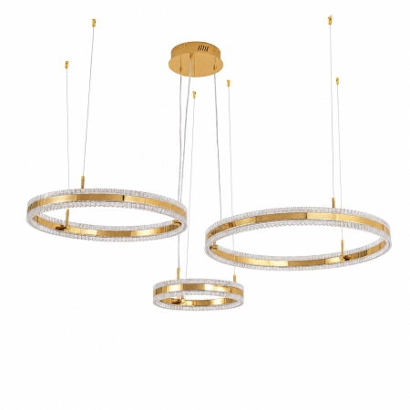 Lampa wisząca ARKADIA LED Trio 40/60/80 cm – złoty połysk ST-6376-40+60+80 mirror gold - Step Into Design