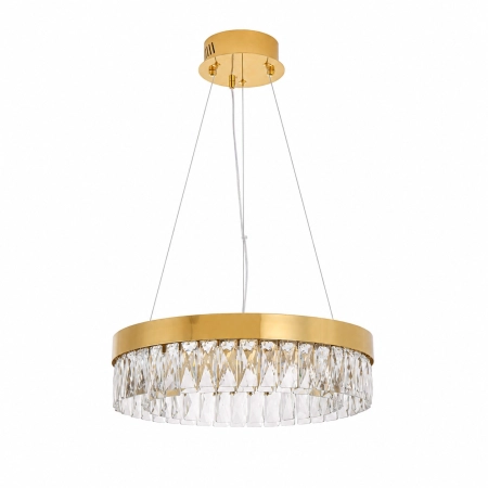 Lampa wisząca ALEXIS 40 cm - żyrandol złoty kryształowy ST-8876P-40 mirror gold - Step Into Design