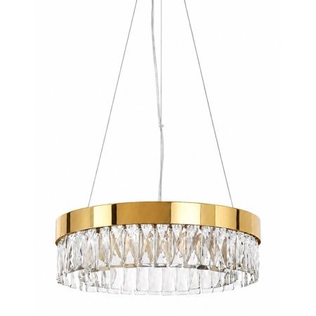 Lampa wisząca ALEXIS 60 cm - żyrandol złoty kryształowy ST-8876P-60 mirror gold - Step Into Design