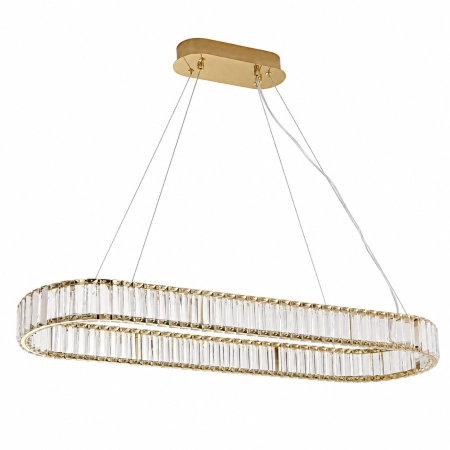 Lampa wisząca ADONIS 100 cm - żyrandol złoty z kryształami ST-8877P-100 - Step Into Design