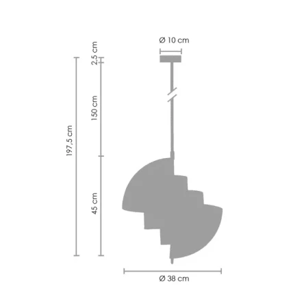 Lampa designerska wisząca MOBILE CHROM 38 cm ST-8881 chrom - Step Into Design