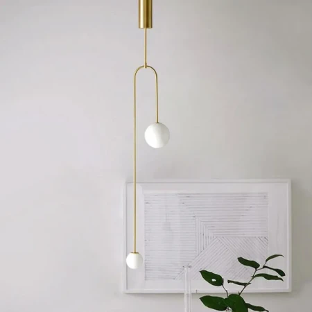 Lampa wisząca designerska LOOP złota 123 cm ST-8928S brass - Step Into Design
