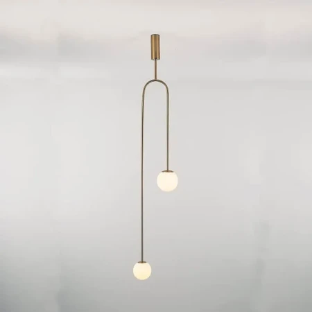 Lampa wisząca designerska LOOP złota 123 cm ST-8928S brass - Step Into Design