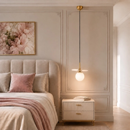 Lampa wisząca CHIC-1, 20 cm - biało złota ST-DL-2969P1 - Step Into Design