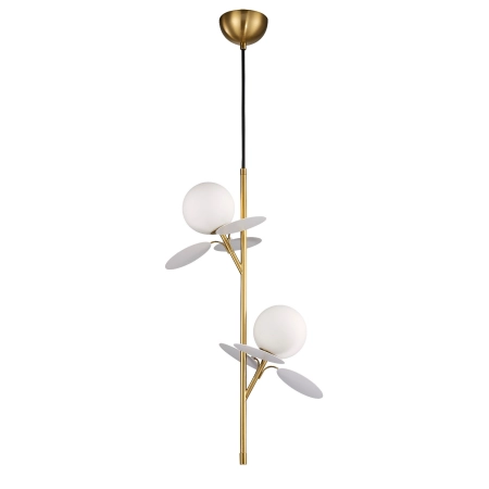 Lampa wisząca CHIC-2 pionowa złoto biała 26 cm ST-DL-2969P2 - Step Into Design