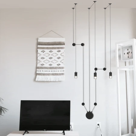 Lampa ścienna LINEA-3 WALL czarna XT012-3W - Step Into Design