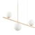 Lampa wisząca MODERNO 80 cm - kremowa z białymi kloszami DN1506 beige - Step Into Design