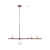 Lampa wisząca MODERNO 80 cm - burgundowa z białymi kloszami DN1506 burgund - Step Into Design