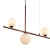 Lampa wisząca MODERNO 80 cm - burgundowa z białymi kloszami DN1506 burgund - Step Into Design